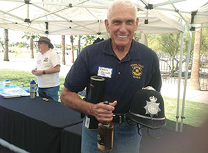 Retired Phoenix Police Chief Dennis Garrett with his prize
