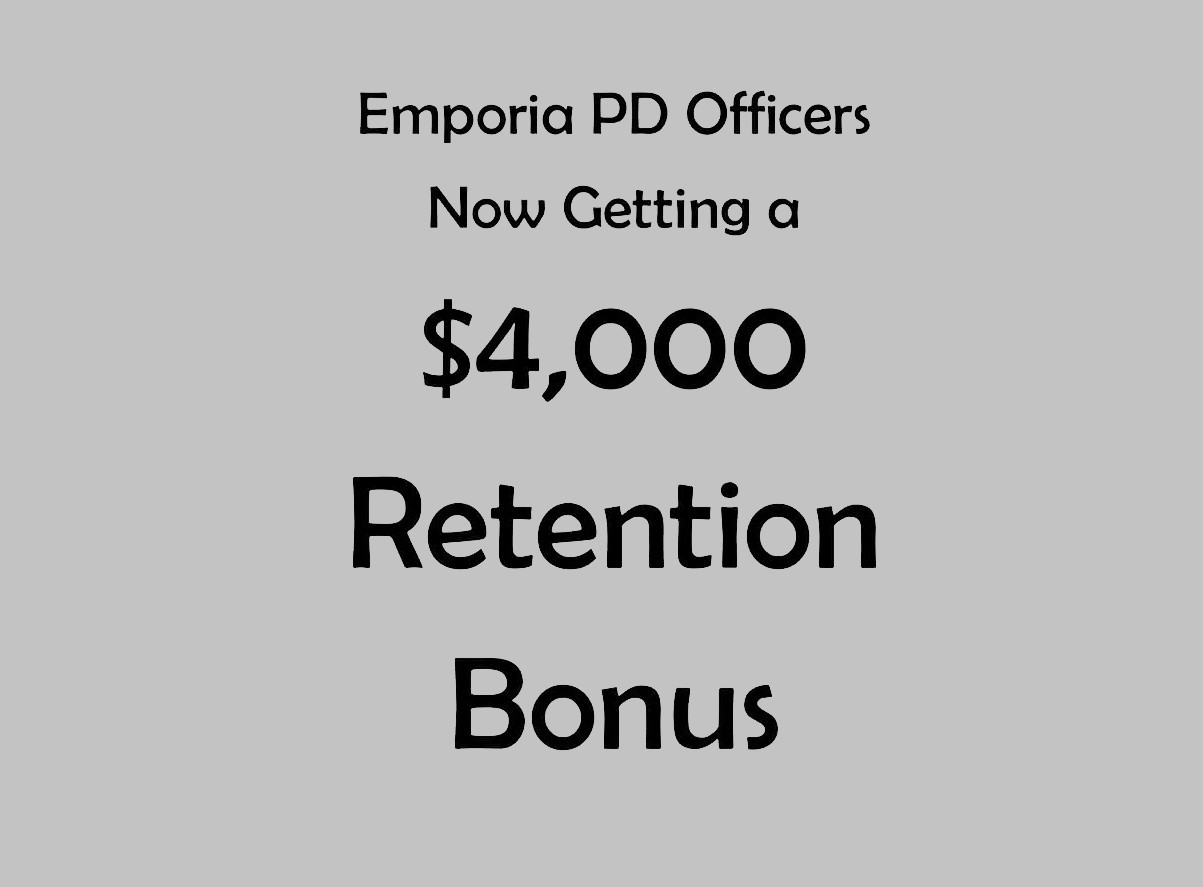 Emporia Police Officers Granted $4K Retention Bonus